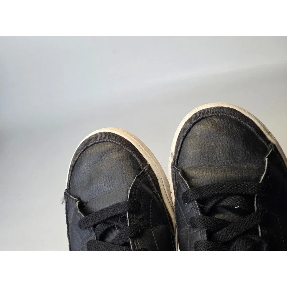 Nike Court Legacy Men's Sneakers‎ Size 9 Black White Faux Leather Athletic Shoes